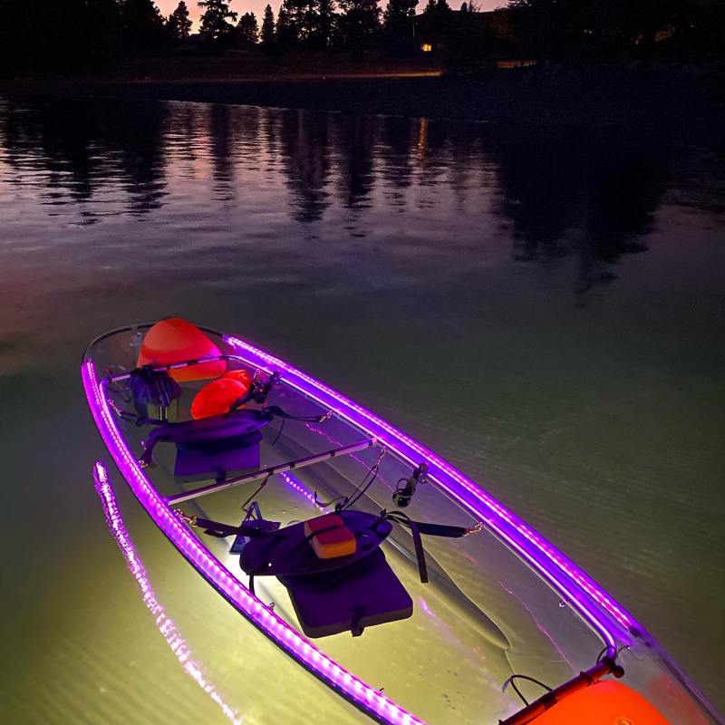 a small boat in a body of water