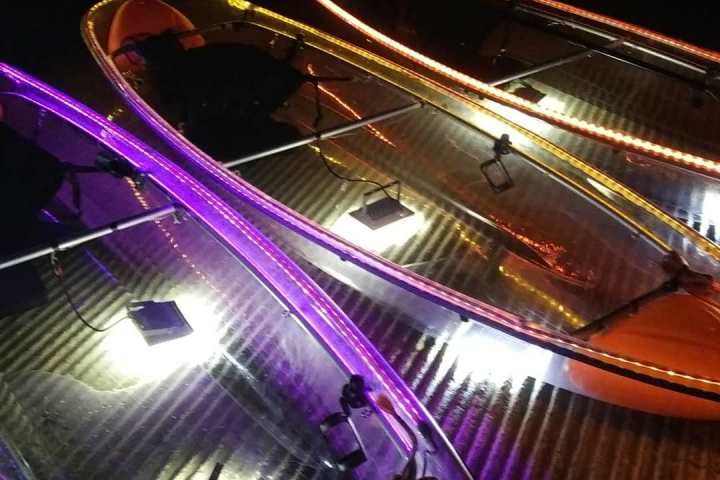 a close up of a purple glass