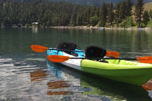 a small boat in a body of water