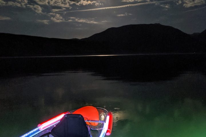 a sunset over a body of water