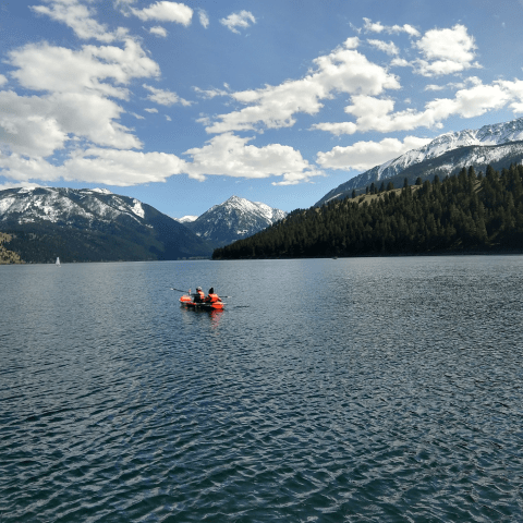 kayak on a lake